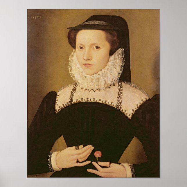 Póster Retrato de Anne Waltham, 1572 (Frente)