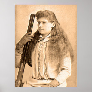 Póster Retrato de Annie Oakley