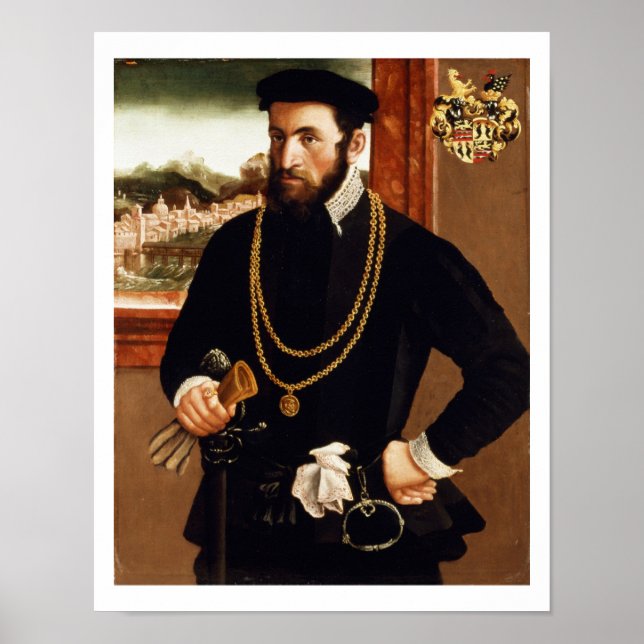 Poster Retrato de Anton Rummel von Liechtenstein (Frente)