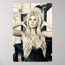 Póster Retrato de Arte Glamour Vitoriano Antigo