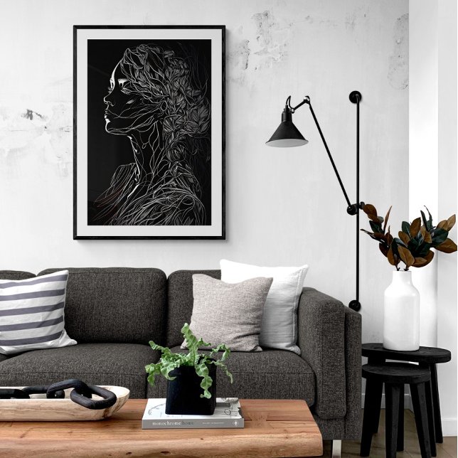 Poster Retrato de Arte Moderna Ai Art (Criador carregado)