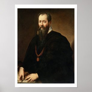 Poster Retrato de auto, 1566-68 (óleo em canvas)