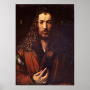 Póster Retrato de auto 2 por Albrecht Durer