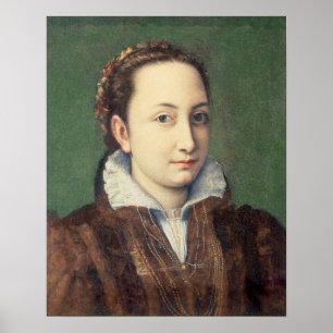 Póster Retrato de auto, attired como a empregada--honra