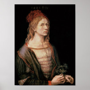 Póster Retrato de auto com um cardo, 1493