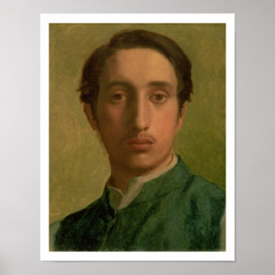 Póster Retrato de auto de Edgar Degas