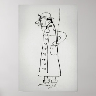Póster Retrato de auto de Henri de Toulouse-Lautrec  ,