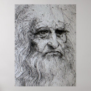 Poster - retrato de auto de Leonardo da Vinci