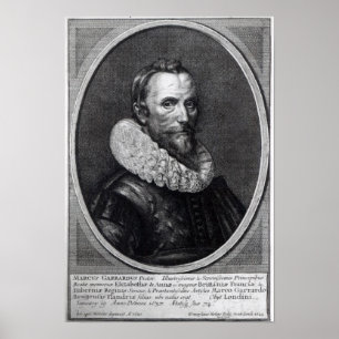 Póster Retrato de auto o Gheeraerts mais novo,