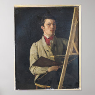 Póster Retrato de auto, sentando-se ao lado de uma