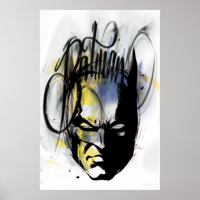 Póster Retrato de Batman Airbrush (Frente)