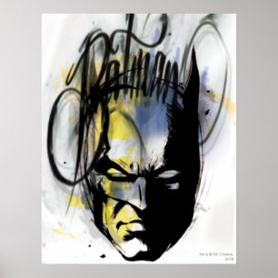 Póster Retrato de Batman Airbrush