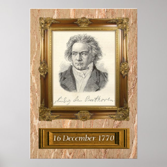 Poster Retrato de Beethoven (Frente)