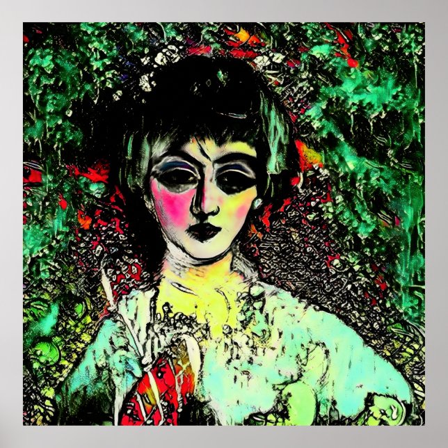 Poster Retrato de Beleza Gótica (Frente)