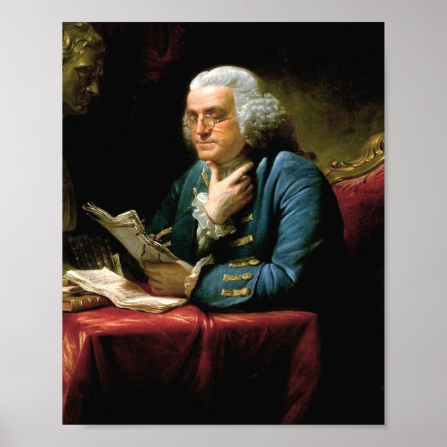 Poster Retrato De Benjamin Franklin (Frente)