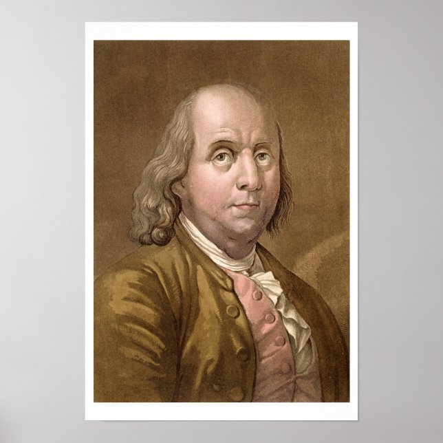 Poster Retrato de Benjamin Franklin (1706-1790), de Le (Frente)
