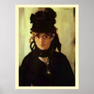 Poster Retrato de Berthe Morisot por Edouard Manet