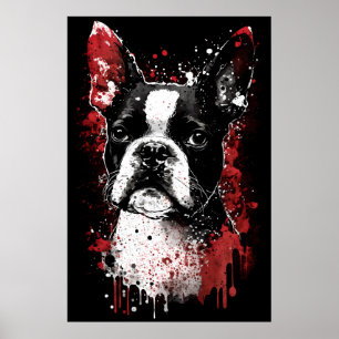 Poster Retrato de Boston Terrier