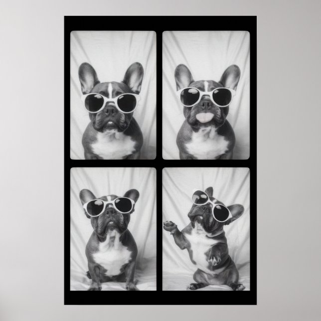 Poster Retrato de Bulldog Francês (Frente)