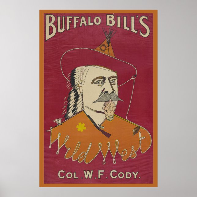 Poster Retrato De Cabeça E Ombro De Buffalo Bill (Frente)