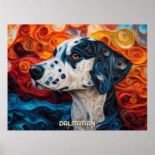 Poster Retrato de Cachorro de Encerramento Dalmático
