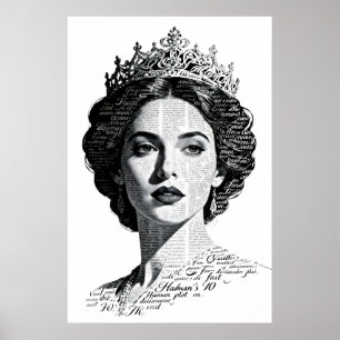 Poster Retrato de Caligrafia da Rainha Ester - Roteiro Vi