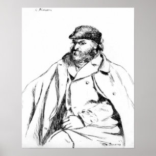 Póster Retrato de Camille Pissarro de Cezanne, 1874