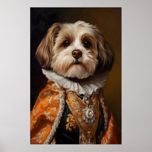 Poster Retrato de Cão Havanês em Impressão, Arte de Anima