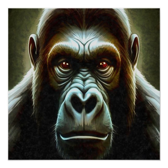 Póster Retrato de Caráter de Caráter de Diversão de Goril (Frente)