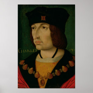 Póster Retrato de Carlos VIII Rei da França