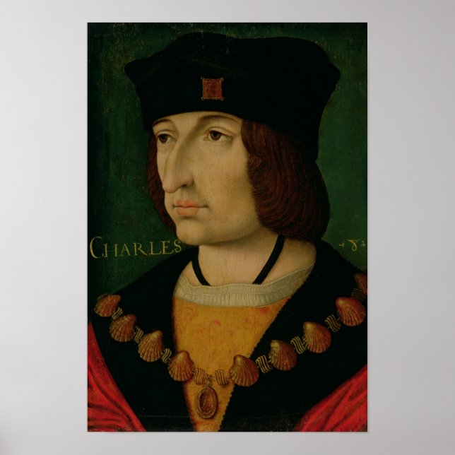 Póster Retrato de Carlos VIII Rei da França (Frente)