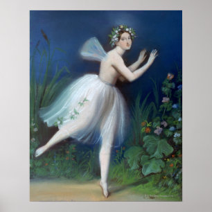 Póster "Retrato de Carlotta Grisi em Giselle" perto