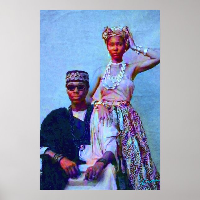 Poster Retrato de Casal Nigeriano (Frente)