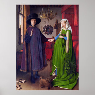 Póster Retrato de casamento daqui até janeiro Van Eyck -