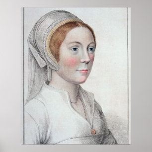 Póster Retrato de Catherine Howard (1520-42) gravado