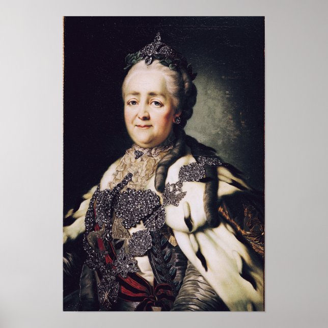 Póster Retrato de Catherine II da Rússia 2 (Frente)