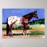 Poster de retrato de cavalo em desenho de lápis de