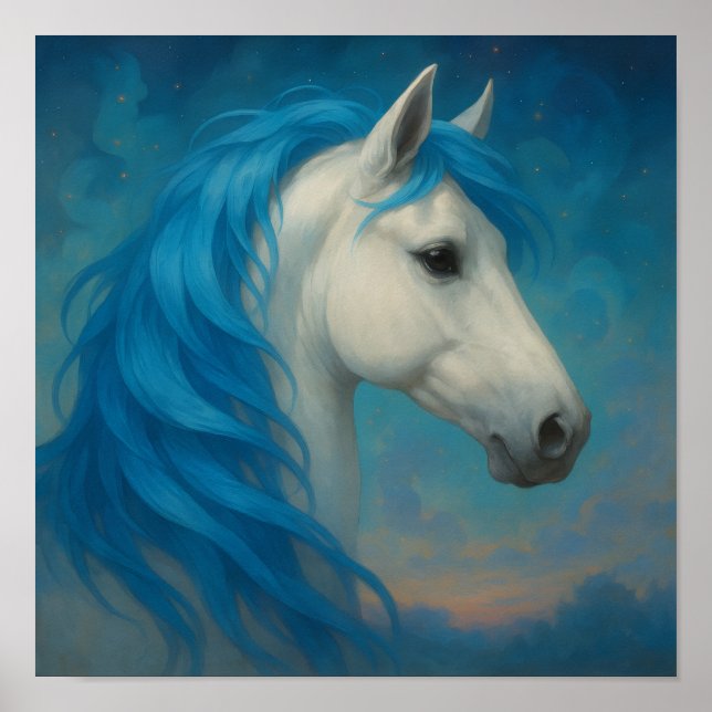 Poster retrato de cavalo fantasia (Frente)