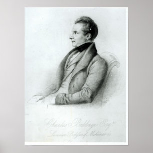 Póster Retrato de Charles Babbage 1832