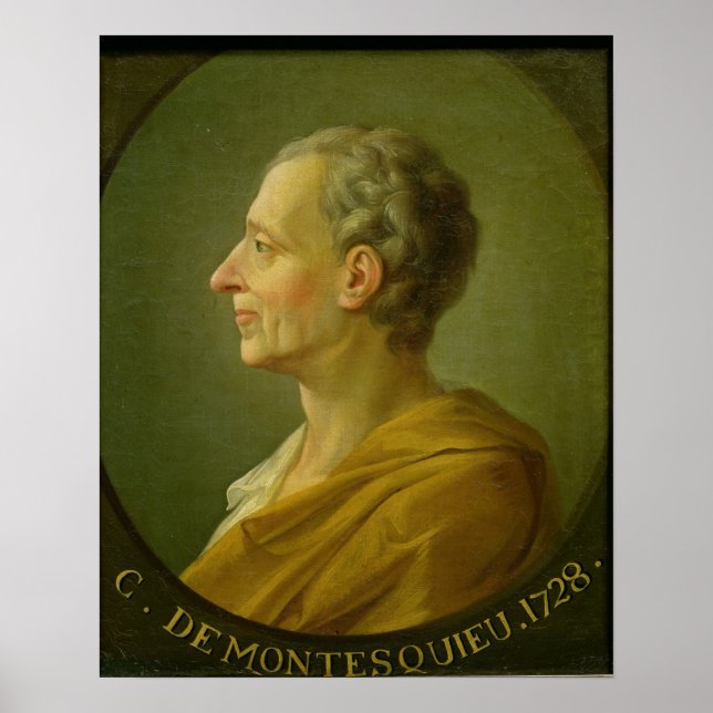 Poster Retrato de Charles de Montesquieu (Frente)