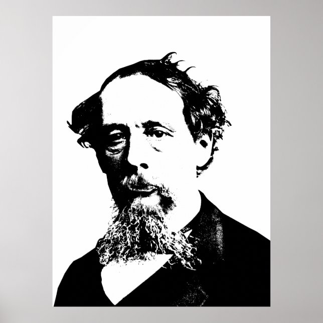 Poster Retrato de Charles Dickens (Frente)
