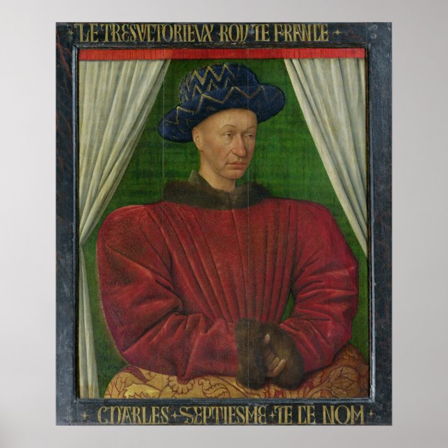 Póster Retrato de Charles VII, c.1445-50 (Frente)