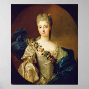 Póster Retrato de Charlotte Aglae de Orleans, 1720s