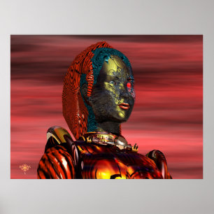 Póster RETRATO DE CIBORGUE ARES,POENTE Ficção Científica,