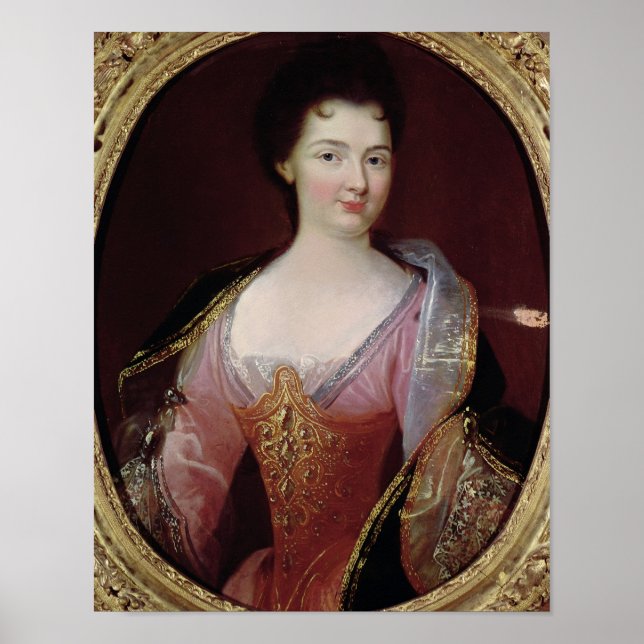 Poster Retrato de Claudine Alexandrine Guerin (Frente)