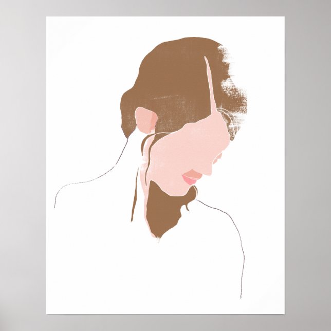 Poster Retrato de Contorno Moderno (Frente)