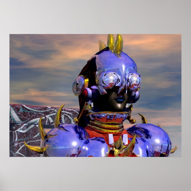 Póster RETRATO DE CYBORG TITAN Ficção Científica,Ciência  (Frente)