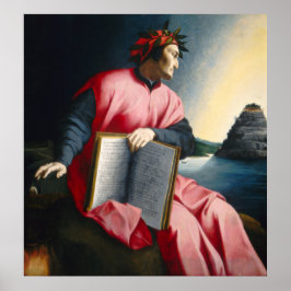 Poster Retrato de Dante - Cartaz de Belas Artes Florentin