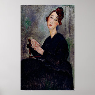Poster Retrato de Dedie, Modigliani