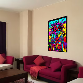 Poster Retrato de demônio bizarro e colorido | Arte AI